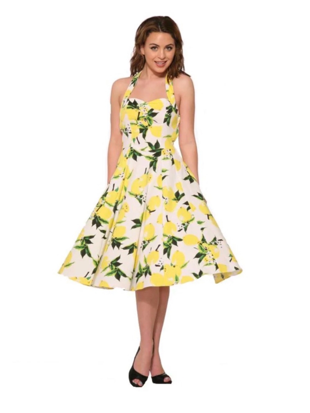 Rare pinup boutique collectible Fit-&-Flare floral swing Dress